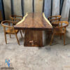 Meja Makan Kayu Trembesi Solid Natural Simple Design BA-7