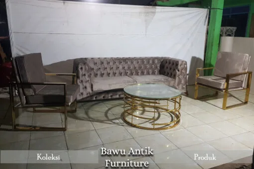 Set Sofa Tamu Minimalis Modern Stainless Steel BA-51