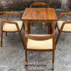 Meja Makan Minimalis Jati Retro Classic Natural Color BA-70