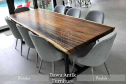 Dining Table Suar Solid Wood Minimalist Modern Style BA-71