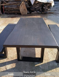 Dining Table Modern Black Rustic Aesthetic Model BA-76