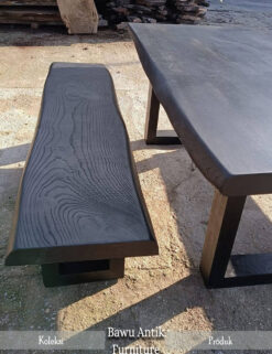 Dining Table Modern Black Rustic Aesthetic Model BA-76.1