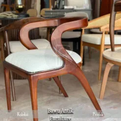 Kursi Kafe Jati Natural Dark Brown Furniture Jakarta BA-87