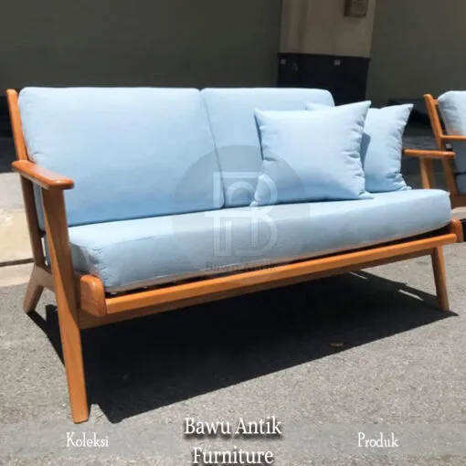 Sofa Tamu Minimalis Retro Vintage Classic Jati Natural BA-100