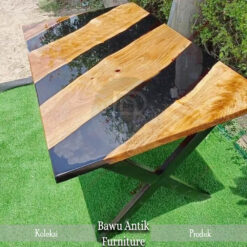 Desain Meja Makan Minimalis Resin Simple Elegant Style BA-117