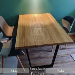 Meja Makan Minimalis Jati Natural Walnut Best Sale BA-108