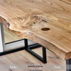 Meja Kayu Solid Trembesi Natural Model Minimalis Style BA-171.1