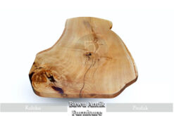 Meja Kayu Solid Trembesi Urat Jati Sisi Alami Minimalis Design BA-167.1