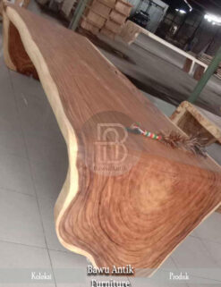 Meja Kayu Trembesi Solid Model U High Wood Quality BA-185