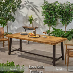 Meja Makan Jati Minimalis Industrialis Modern Style BA-200