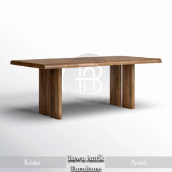 Meja Makan Minimalis Klasik Natural Jati High Quality BA-176.1