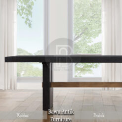 Meja Makan Minimalis Rustic Black Edition Modern Design BA-175.1