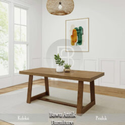 Meja Minimalis Kayu Jati Natural Simple Elegant BA-179