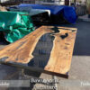 Meja Resin Jati Minimalis Elegant Live Edge Design BA-121.1
