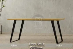 Meja Daun Kayu Jati Minimalis Desain Terbaru Sale Bawu Antik BA-227.1