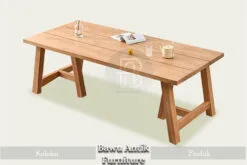 Meja Jati Solid Natural Waterbase Furniture Modern BA-220