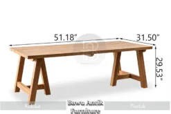 Meja Jati Solid Natural Waterbase Furniture Modern BA-220.1