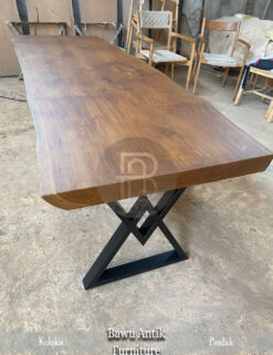 Meja Kayu Solid Jati Jepara Great Perhutani Legal Wood BA-202.1
