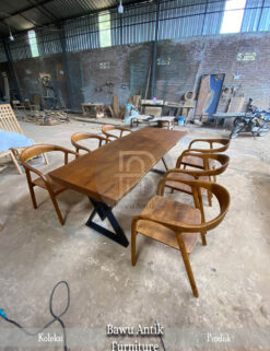 Set Meja Makan Minimalis Jati Jepara Hiroshima Chair BA-204.1