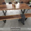 Set Meja Makan Minimalis Kayu Trembesi Modern Model BA-216