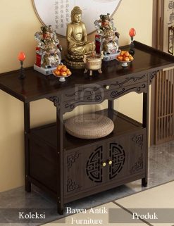 Meja Altar Sembahyang Kayu Jati Natural Solid Wood Minimalis BA-231.1