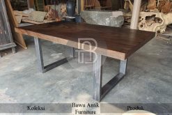 Meja Kayu Jati Solid Simple Industrial Model Best Sale BA-252