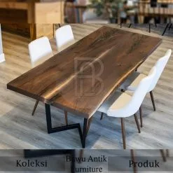 Meja Kayu Solid Suar Wood Model Meja Makan Terbaru BA-270.1