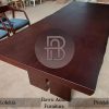 Meja Makan Kayu Solid Jati Natural Salak Brown Panjang 3 Meter BA-260
