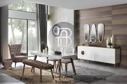 Meja Makan Kayu Solid Minimalis Scandinavian Style Best Seller BA-274
