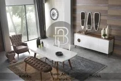 Meja Makan Kayu Solid Minimalis Scandinavian Style Best Seller BA-274.1