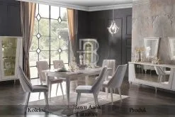 Meja Makan Minimalis Kayu Solid Jepara Duco Color New Glossy BA-271