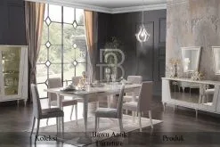 Meja Makan Minimalis Kayu Solid Jepara Duco Color New Glossy BA-271.1