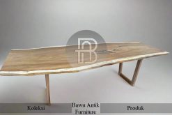 Meja Solid Kayu Trembesi New Industrial Style Kayu Utuh Furniture Jepara BA-240.1