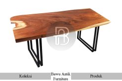 New Meja Makan Minimalis Kayu Trembesi Industrial Model Furniture Jepara BA-258.1