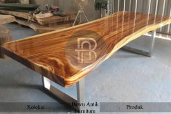 Meja Kayu Solid Live Edge Kayu Trembesi Great Quality BA-295