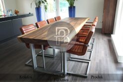 Meja Kayu Suar Modern Design Meja Makan Furniture Jepara BA-292
