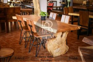 Meja Kayu Trembesi Modern Minimalis Desain Meja Makan Best Sale BA-294 6 Meja Kayu Trembesi Modern Minimalis Desain Meja Makan Best Sale BA 294