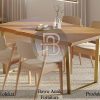 Meja Makan Kayu Jati Solid Hiroshima Modern Design BA-289.2
