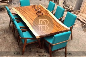 Meja Makan Minimalis Kayu Suar Solid Natural Scandinavian Chair BA 279