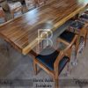 Model Meja Makan Kayu Solid Minimalis Natural Color BA-280.1