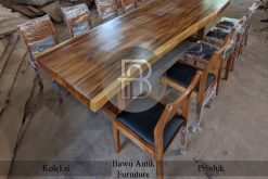 Model Meja Makan Kayu Solid Minimalis Natural Color BA-280.1