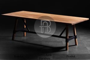 Meja Jati Solid Industrial Modern Style Furniture Jepara BA 343