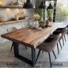 Meja Jati Solid Kayu Perhutani High Quality Desain Ruang Makan Minimalis BA-367.2
