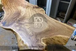 Meja Jati Solid Utuh Serat Alami Elegant Natural Glossy BA-327.1