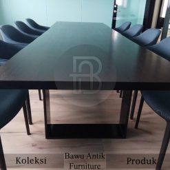 Meja Jati Utuh Model Meja Rapat Panjang Natural Dark Brown BA-335