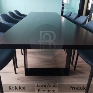 Meja Jati Utuh Model Meja Rapat Panjang Natural Dark Brown BA 335