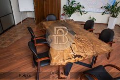Meja Jati Utuh Panjang Desain Meja Meeting Solid High Quality BA-344