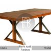 Meja Kayu Solid Jati Modern Industrial Furniture Jepara BA-325