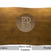 Meja Kayu Solid Jati Natural Glossy Modern Industrialis BA-323.2