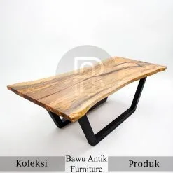 Meja Kayu Solid Jati Serat Alami Modern Minimalis Terbaru BA-353